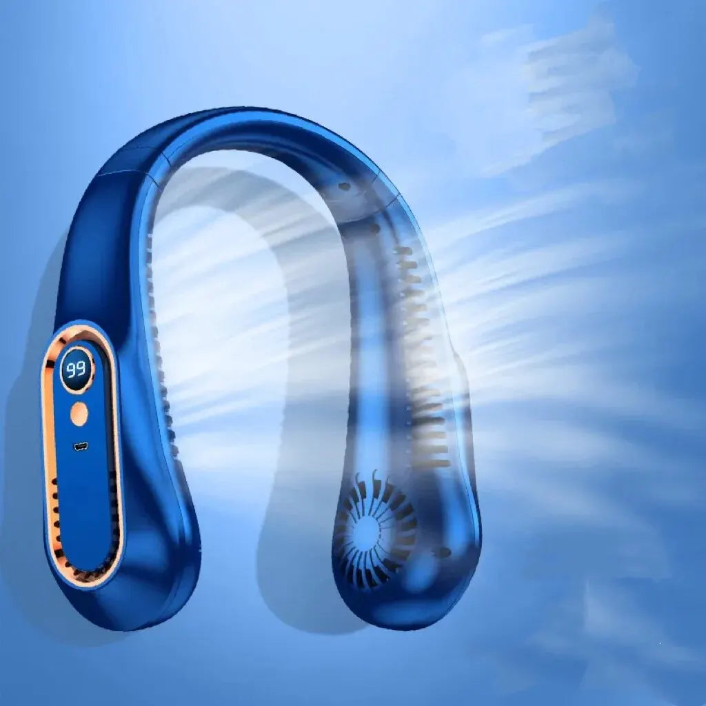 TINSOL fan USB rechargeable portable small fan sports digital display hanging neck Fan